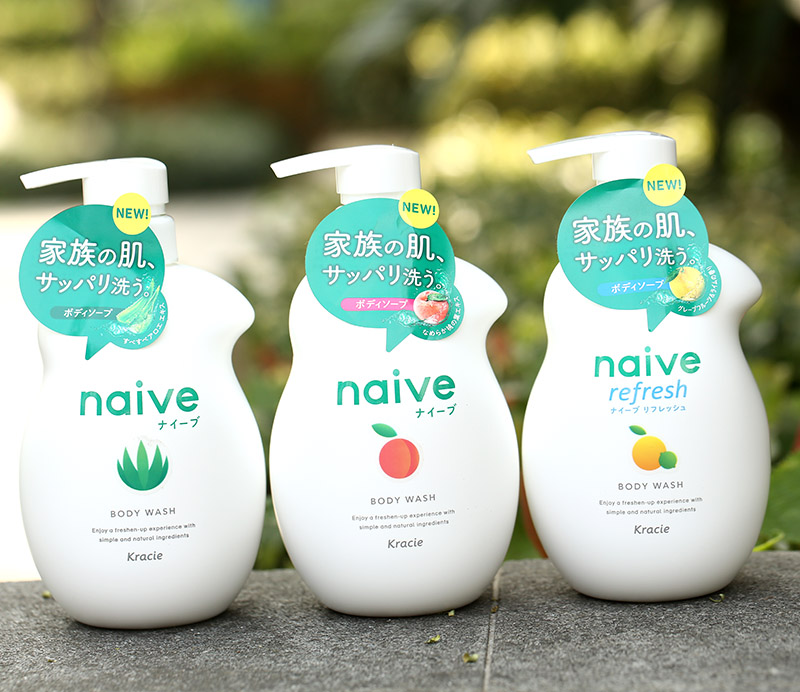 Japanese original Kanebo kracie naive plant shower gel Shower gel 530ml Peach Aloe lemon
