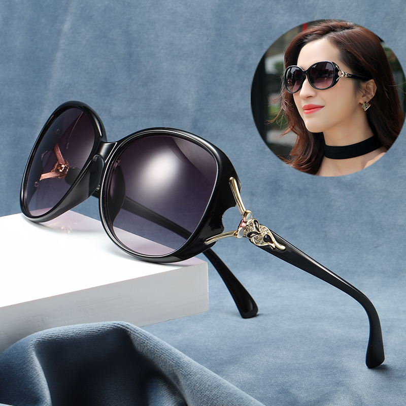 Sunglasses Women's Anti-UV sunglasses Summer Korean version Round face big frame Slim Glasses 2023 New Driving Metalens-Taobao