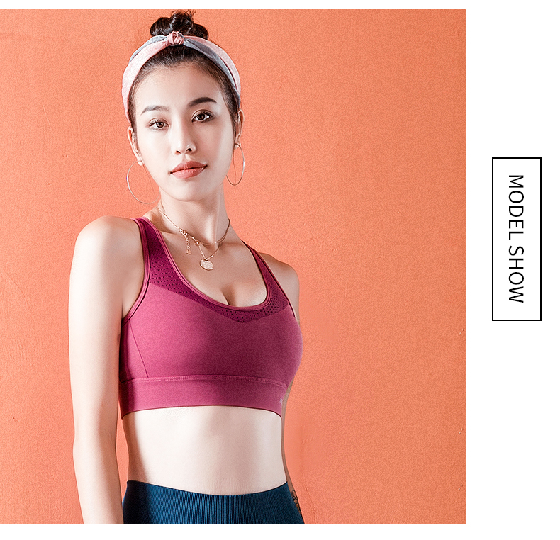 Đồ lót thể thao nữ chống sốc tập hợp để nhận được sữa ngăn ngừa rủ vest phong cách tập thể dục yoga làm đẹp trở lại áo ngực - Đồ lót thể thao áo tập gym