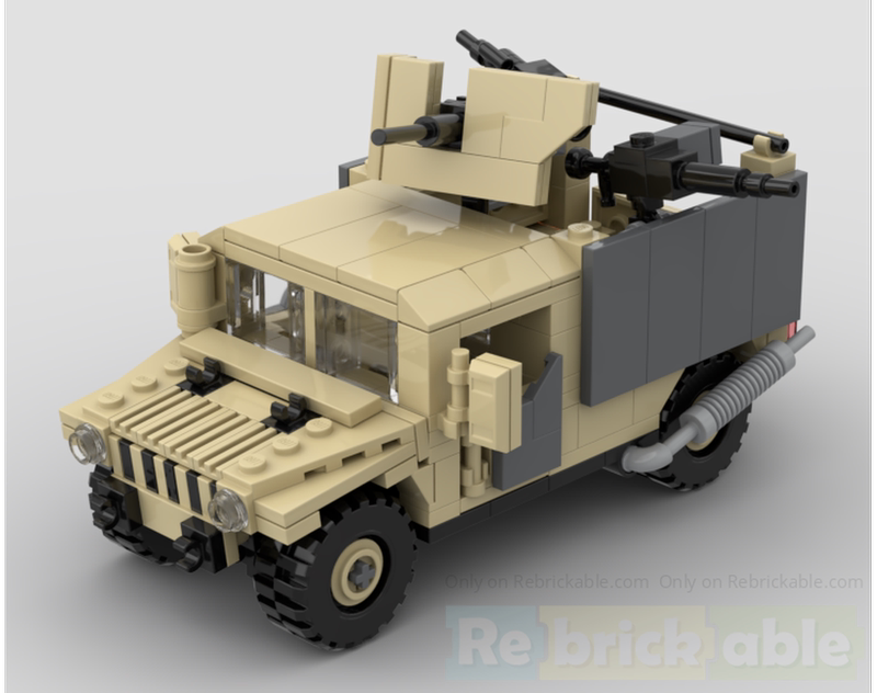 【High-Quality Brick Parts】Military Hummer Moc-228843 Hummer Vehicle Fun Building Block Toy Gift