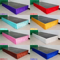 Stage Apron Dress Wedding Celebration Gold Velvet Cloth Stage Skirt T Apron Skirt Meeting Table Cloth Table Dress Thicken