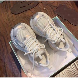 厚底老爹鞋女夏2025新款网面透气休闲运动女鞋春秋小白阿甘跑步鞋