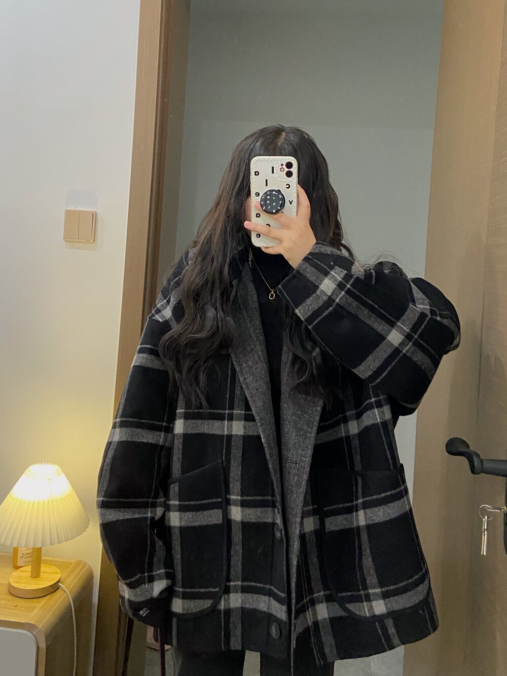 French MOJY early spring pregnant women coat winter women 2022 new top Korean version loose suit cardigan coat