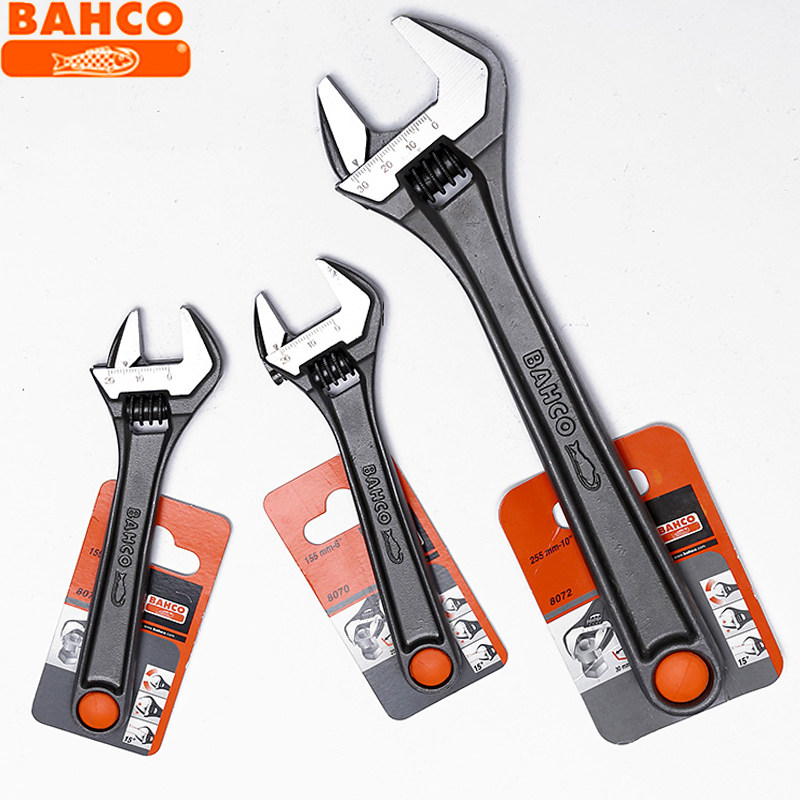 Sweden BAHCO fish mark tool set wrench dual wrench 4-18 inch 80 series imported adjustable spanner