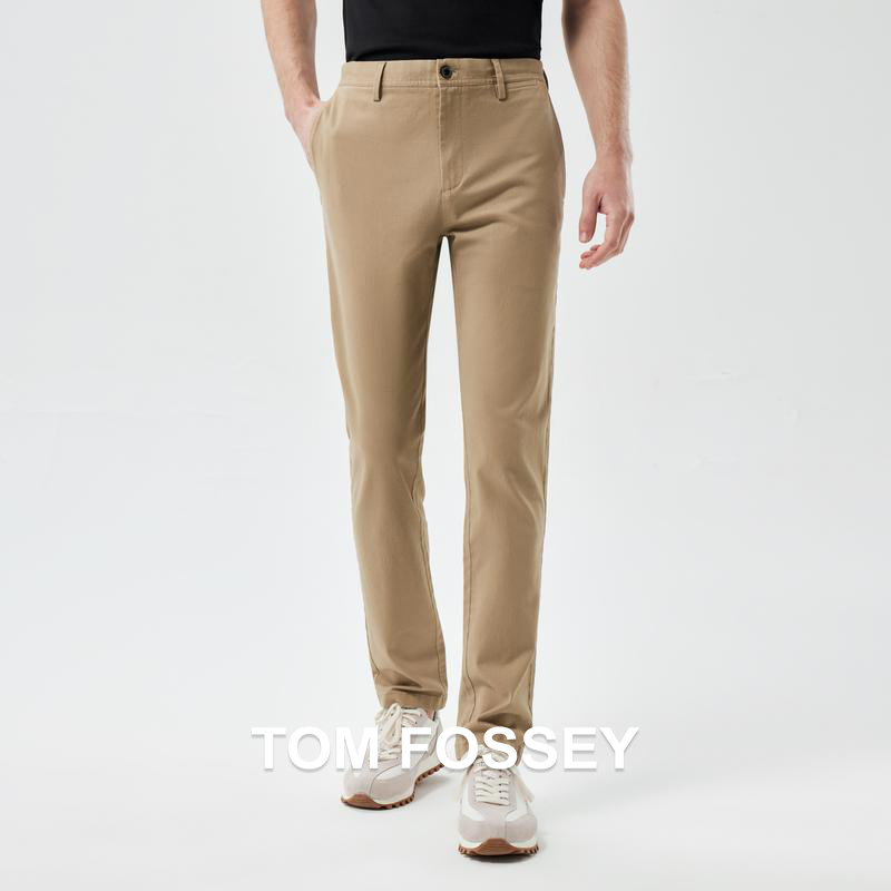【Hot Item Returns】Spring and Summer Pure Cotton Classic Ready-To-Wear Washed Twill Cotton Khaki Pants Casual Pants Tomfossey