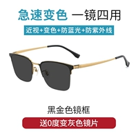 [Non -degree] рама черного золота+0 градусов серой объективы