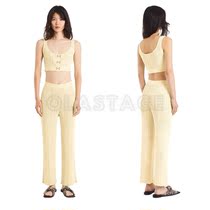 OLASTAGE Australian niche designer DION LEE new product High waist slim knitted trousers women