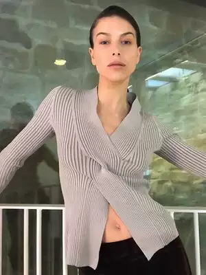 OLASTAGE Australian niche designer DION LEE LEE new multi-color long sleeve knitted top