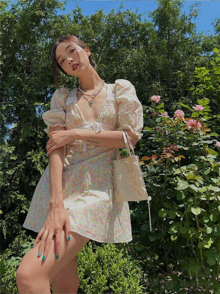 OLASTAGE Australian designer brand For Love and Lemons butterflies with a short ocean dress