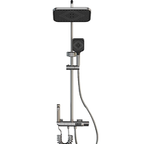 Water-coated gun gray constant temperature digital display shower head set rain shower device household pressurized bathroom shower head 3062