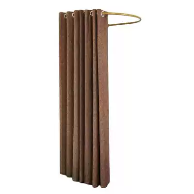 Dark coffee color U-shaped L-shaped C-shaped curved fitting room door curtain track pole Clothing store dressing room partition pole corner