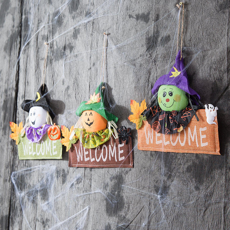 Halloween Decorations Doorplate Hangings Horror Pumpkin Props Scary Scene Atmosphere Pendants Whole People Product Creativity
