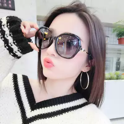 Sunglasses women tide 2021 New polarized round face big face thin sunglasses street shot with degree myopia glasses