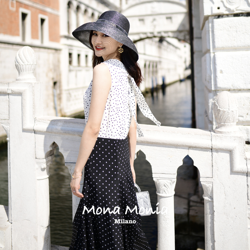 National Brand Italian Monamonia Mulberry Silk Dress Cool French-Style Ribbon Long Dress Valenza National Brand Italian Monamonia Mulberry Silk Dress Cool French-Style Ribbon Long Dress Valenza
