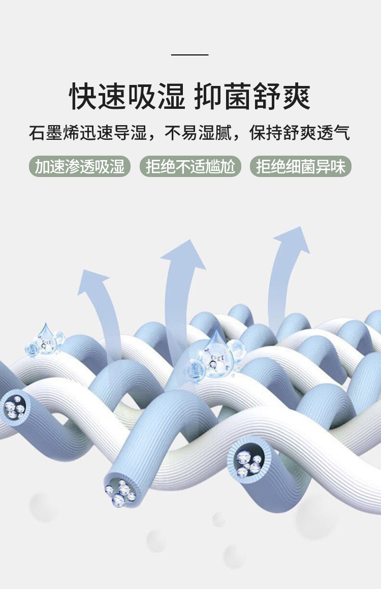 紫速玫瑰 设计款石墨烯内裤3条装 图5