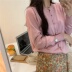 Đan áo nịt áo khoác mùa xuân của phụ nữ và mùa thu Hàn Quốc phiên bản loose-fitting chương trình bên ngoài mỏng mặc ins ròng đỏ gió lười biếng dài tay áo khoác 