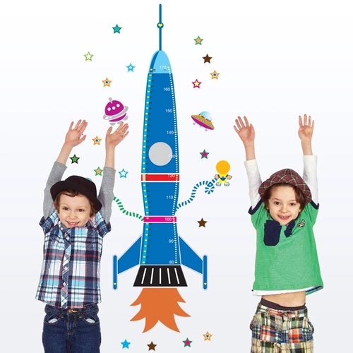 Детский ростомер для детского сада для спальни, наклейка на стену, космическая линейка, наклейки