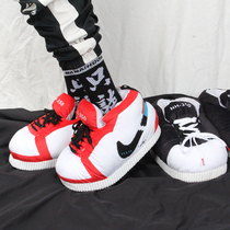 Shake sound coconut spoof aj cotton slippers mens winter tide couple funny fat shoes warm bread shoes bag heel cotton shoes