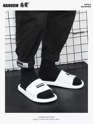 Slippers men's summer outdoor wear Korean version of the personality outdoor trend word cool drag men's net red couple household ins tide