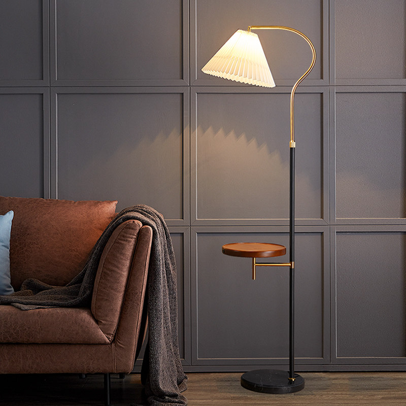 Nordic 100 pleats floor lamp living room sofa minimalist American light lavish with wind bedroom bedside table lamp tea table