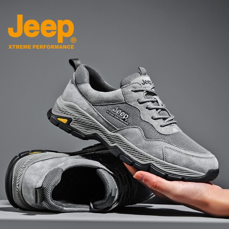 jeep men's shoes casual shoes men's 2022 spring and autumn new mesh breathable outdoor casual hiking shoes soft-soled sports shoes