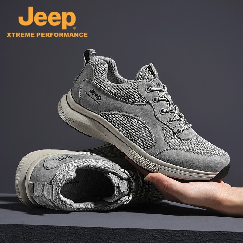 JEEP Jeep lightweight hiking low-top men's shoes spring comfortable running hiking shoes outdoor sports and leisure shoes trend - Taobao