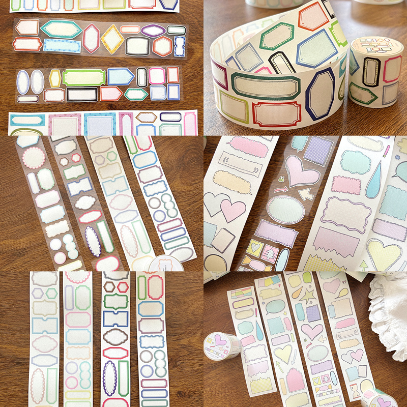 【Label Writing Paper Roll】 Writing Paper Die-Cut Sticker Roll Tape Label Sticker Box Dialog Box 【Label Writing Paper Roll】 Writing Paper Die-Cut Sticker Roll Tape Label Sticker Box Dialog Box
