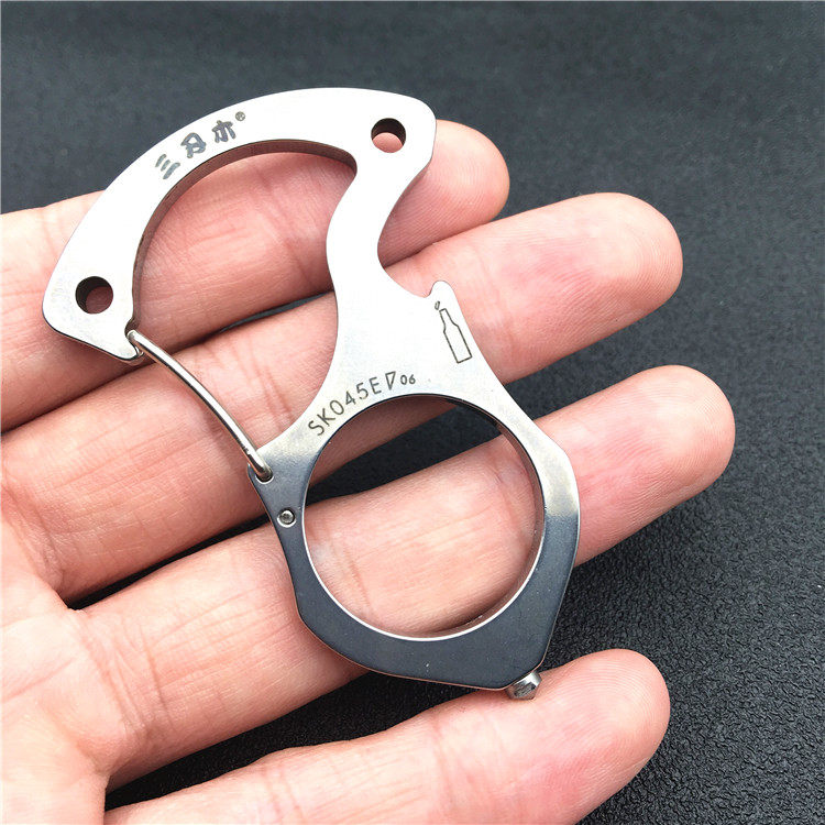 товар из китая 三刃木正品不锈钢多功能钥匙扣防身工具指虎户外挂扣车钥匙sk045e Yyedc