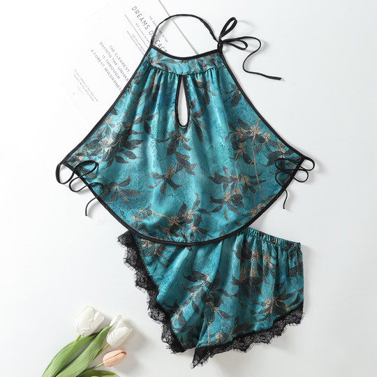 Xiangyunsha Traditional Style Bellyband Set for Women, Adult Sexy Mulberry Silk Backless Camisole, Silk Belly-Protecting Nightgown for Women