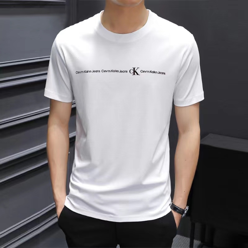Authentic Cevtn Kalrn Short-Sleeved T-Shirt for Men, Round Neck, Slim Fit, Large Size, Casual Letter Logo, Youth Half-Sleeve ins Authentic Cevtn Kalrn Short-Sleeved T-Shirt for Men, Round Neck, Slim Fit, Large Size, Casual Letter Logo, Youth Half-Sleeve ins