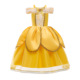 Ngày Halloween vàng bóng Chuông Beauty lần thứ 61 trẻ em công chúa Belle váy Girls and the Beast ăn mặc