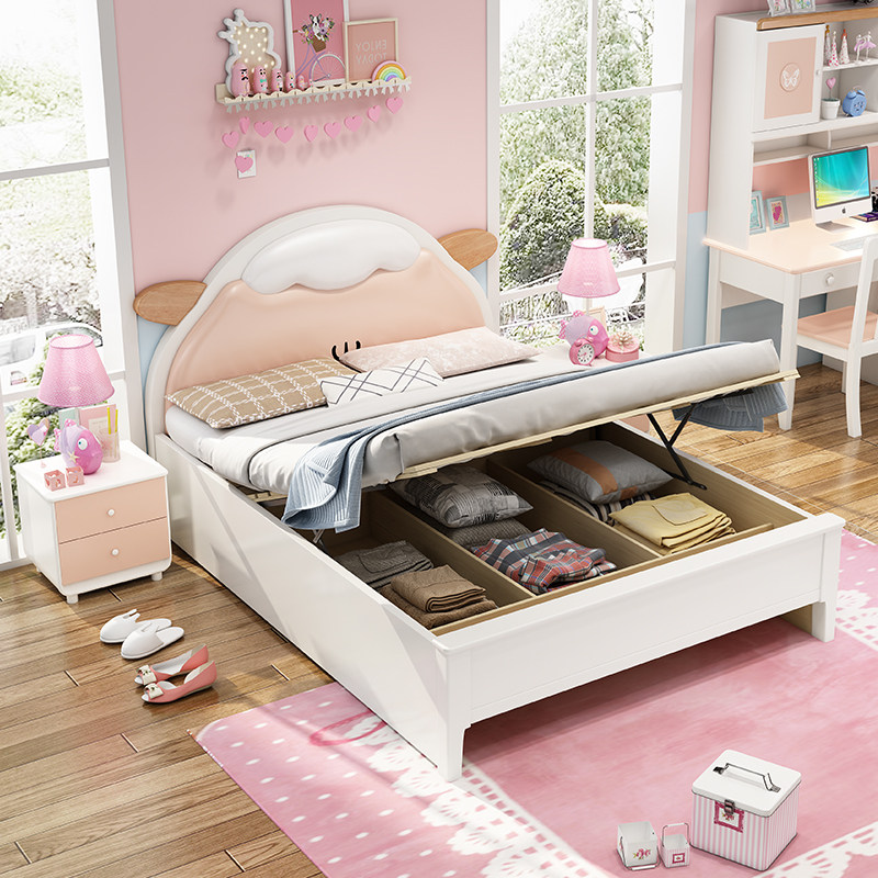 Children's Bed Girls Bed Modern Simple Single-Person Rabbit Bed Boys Cartoon Girls' Body