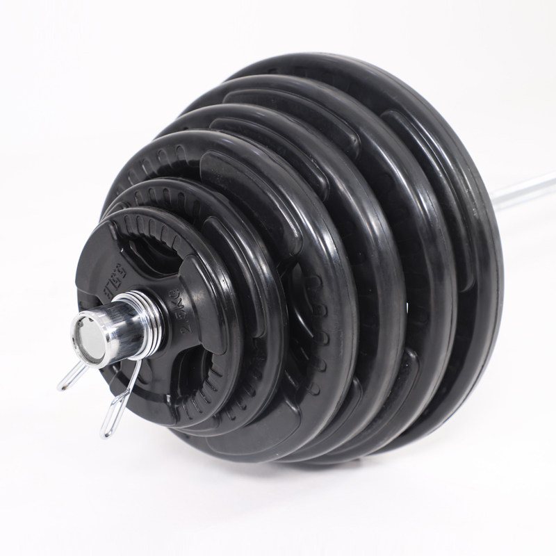 Eco-friendly coated rubber barbell sheet cast iron large aperture 50mm2 5 kg 5 10 10 15 20kg Fitness men's home-Taobao