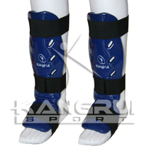 KT545 taekwondo protective gear molding leg protector with instep ITF leg protector red and blue Kangrui