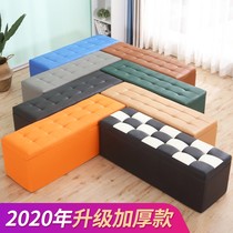 Clothing store shoe change stool Shoe cabinet household bed tail storage sofa stool rectangular rest shoe store manager storage stool