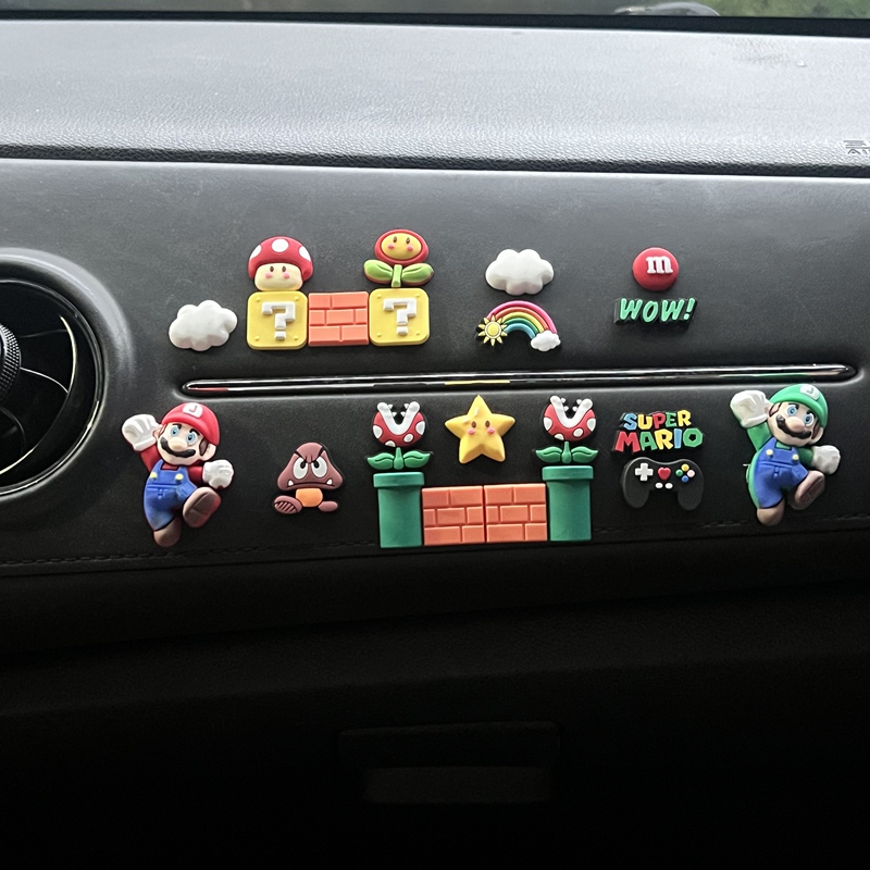 Car Central Control Mario 3D Decoration Electric Vehicle Motorcycle Super Mario DIY Personalized 3D Soft Rubber Sticker Car Central Control Mario 3D Decoration Electric Vehicle Motorcycle Super Mario DIY Personalized 3D Soft Rubber Sticker