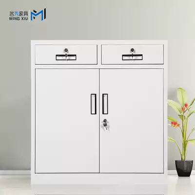 Office filing cabinet tin cabinet in the second bucket short cabinet filing cabinet simple storage cabinet with lock voucher cabinet