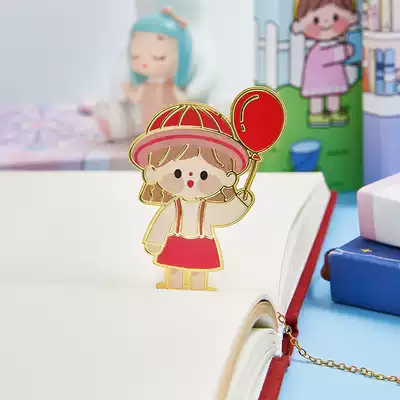 Creative ins style cute students with original simple children's metal pendant bookmarks primary school girlfriends birthday gifts graduation season commemorative small gifts customized to send classmates friends cultural and creative supplies