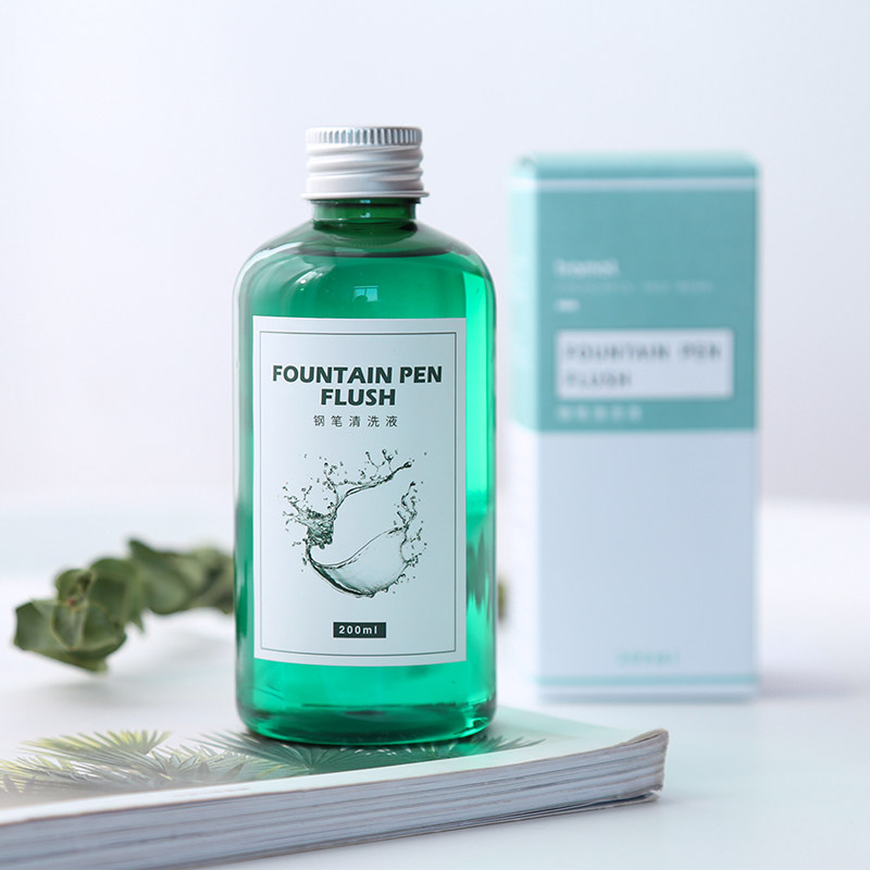 [Tramol Fountain Pen Cleaning Solution] Special Cleaning Solution for Fountain Pen Ink Stains and Dirt, Pen Cleaning Solution 200ml, Comes with a Pen Cleaning Tool Kit