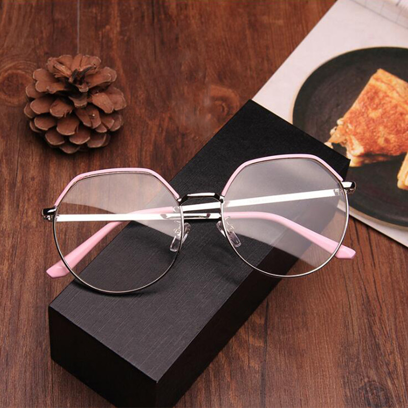 Longfeng anti-blue light glasses frame literary polygonal female tide with myopia glasses mobile phone computer goggles