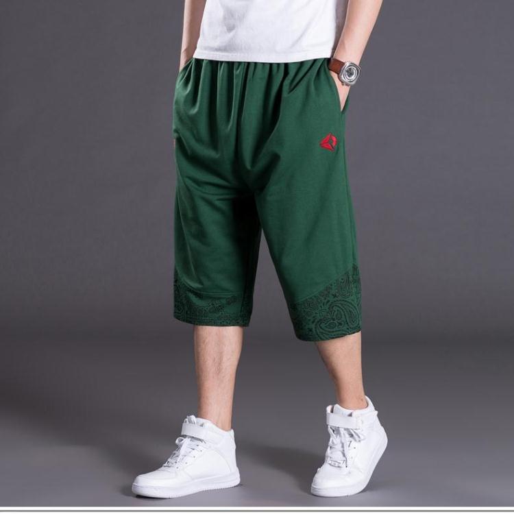 Mùa hè Quần dệt kim cộng với phân bón XL giản dị lỏng lẻo 7 quần Quần bó sát quần short cotton cắt quần nam quan