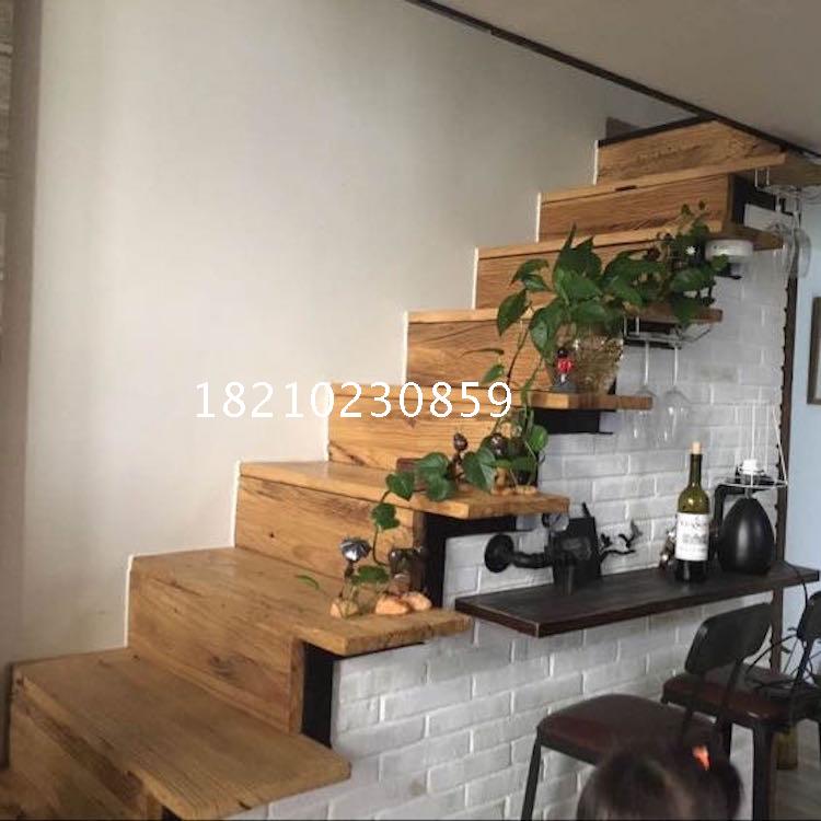 Custom old elm man coffee floor log staircase pedals solid wood old wood board old door panel wall panel old wood board old wood board