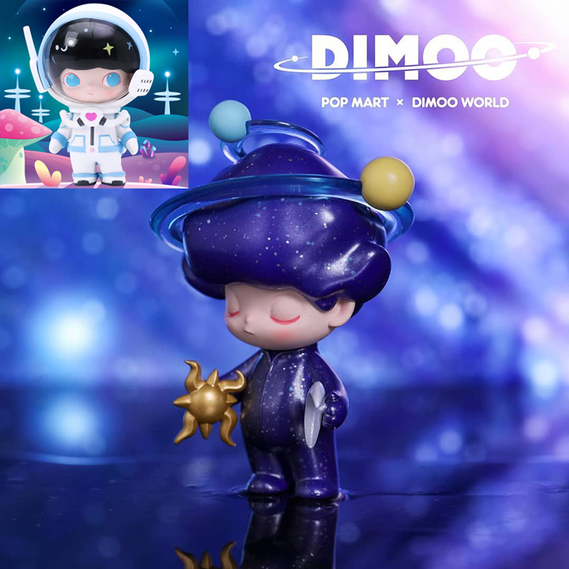 Dimoo Space Travel Series Blind Boxes POPMART Bubble Marma Full Set of Confirmed Models Swing pieces