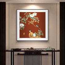 2024 New Xuanguanhang Famous Magpie Restaurant Decoration Painting New Chinese Allegory Good Combo Flowers Bird Mural Wall Painting