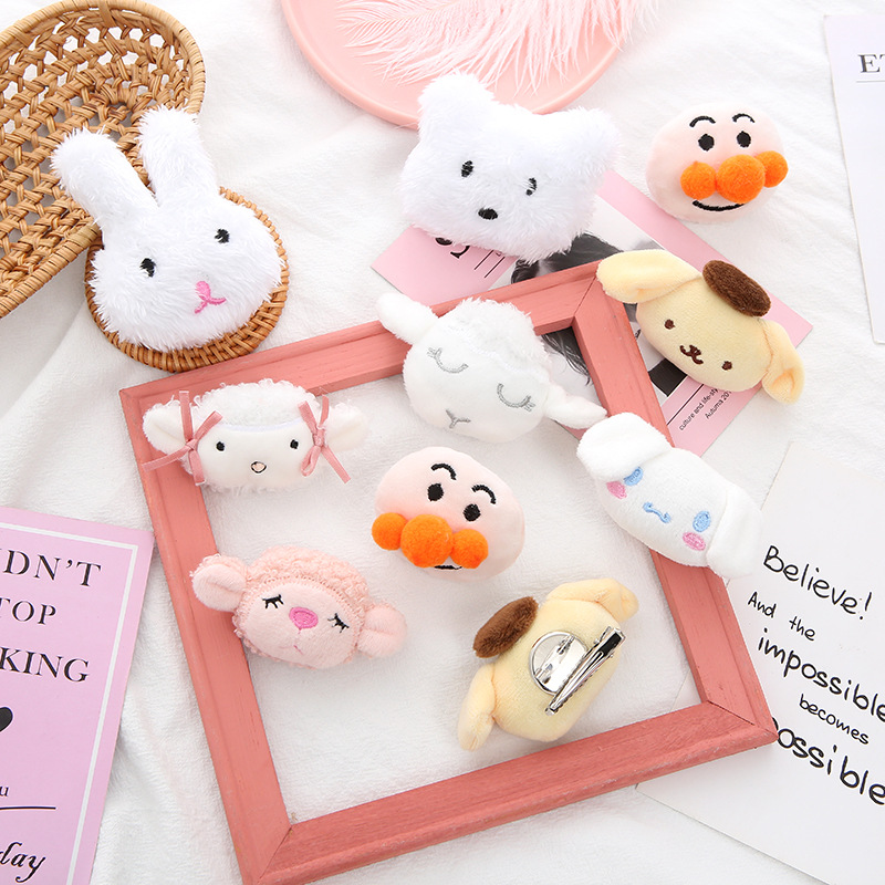 Japanese cartoon plush dough needle in hair clamp bra needle with hair decoration clothes accessories students
