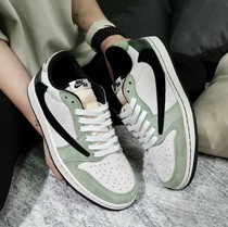 (STARS sneakers custom) AJ1 mint green men and Women with the sy low blow of sneakers to change the legt