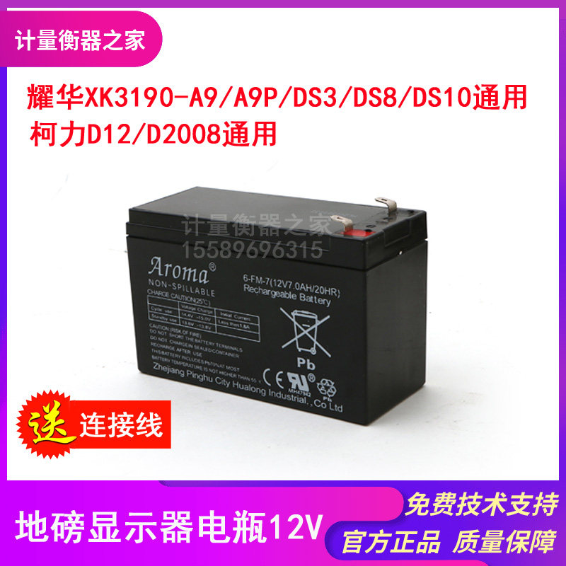 Yao XK3190-A9 XK3190-A9 DS3 DS8 DS8 Kiri meter ground pound display battery 12V ground pound storage battery
