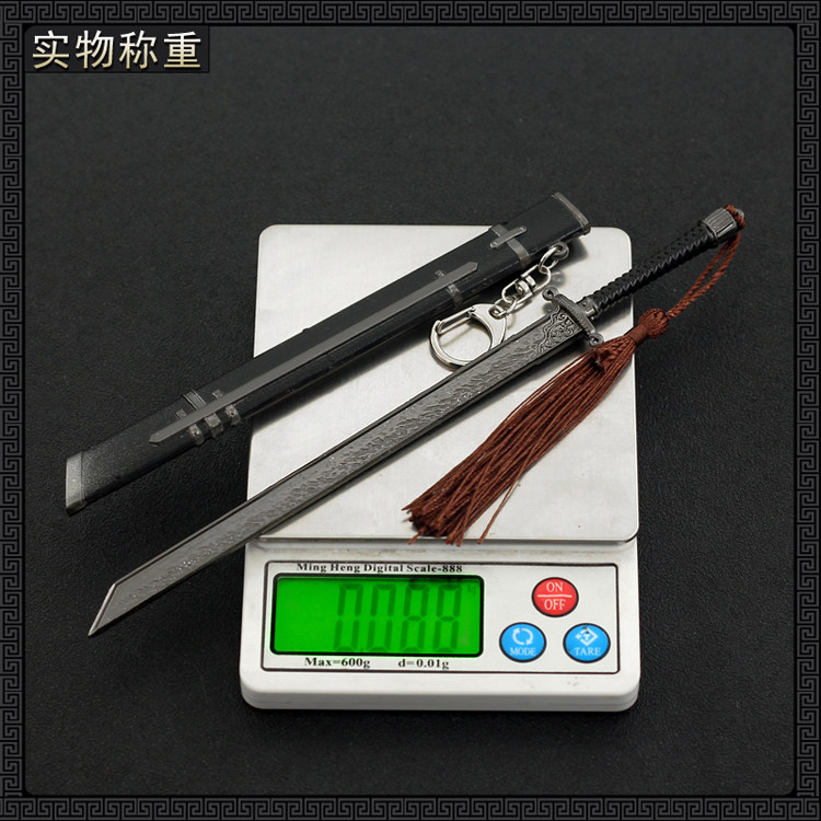 雪山飞狐胡斐冷月宝刀22CM金属神兵到货！胡一刀同款刀真的能砍西瓜？_