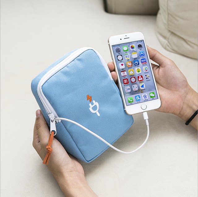 Travel earphone box mobile phone data cable charger digital storage bag multi-functional earphone storage bag earphone bag