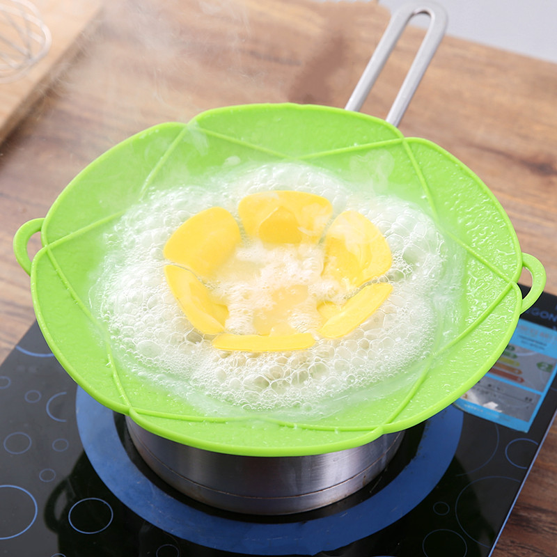 Intelligent cooking porridge anti-overflow boiler Divine Instrumental Kitchen High Temperature Resistant Universal Cover Anti Spills Universal Splash Leakage Silicone Cover